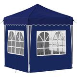 Pop-up Party Tent 195 x 195 x 245 cm Blue Oxford Fabric 42019736