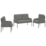 Sofa Sets with Cushion 3 pcs Dark Grey 115 x 56 x 80 cm Plywood 3406218