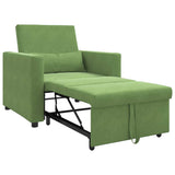 Pull out Sofa Bed Single Light green 90 x 165 x 87 cm Velvet 42002700