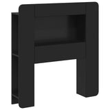 Headboard Cabinet with Storage Black Engineered Wood 8001247