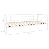 ZNTS 284672 DayBed Frame without Mattress White Metal 90x200 cm