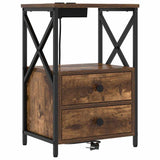 Bedside Cabinet Smoked Oak 40 x 31 x 60 cm Engineered Wood 859564