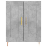 Highboard Concrete Grey 69.5x34x180 cm Engineered Wood 3195783