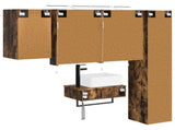 Bathroom Furniture Set 5 pcs Smoked Oak 3407267