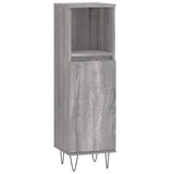 3 Piece Bathroom Furniture Set Grey Sonoma Engineered Wood 3190227