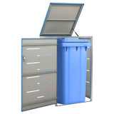 Single Wheelie Bin Shed 69x77.5x112.5 cm Stainless Steel 149566