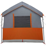 Family Tent 4-Person Grey and Orange 324 x 255 x 230 cm 42004085