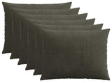 Cushion Cover 6 pcs ALMELO Anthracite 70 x 70 cm Corduroy 915602