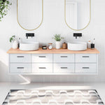 Bathroom Countertop Light Brown 200x60xcm Treated Solid Wood 3156175