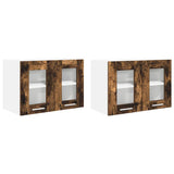 Hanging Cabinet with Storage 2 pcs Smoked Oak 60 x 31 x 40 cm 884219