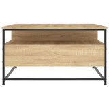 ZNTS Coffee Table Sonoma Oak 80x80x45 cm Engineered Wood 835290