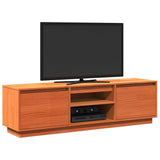 TV Cabinet Wax Brown 140x35x40 cm Solid Wood Pine 847131