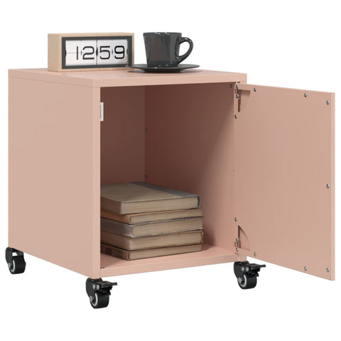 ZNTS Bedside Cabinets 2 pcs Pink 36x39x43.5 cm Steel 846617