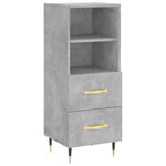 ZNTS Sideboard Concrete Grey 34.5x34x90 cm Engineered Wood 828648