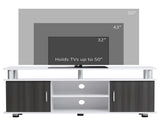 TV Cabinet Unit for TVs up to 50'' with Storage Shelf and Cupboards, Living Room Entertainment T3398P330532