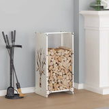 Firewood Rack White 40x30x80 cm Cold-rolled steel 864226