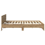 Bed Frame Artisan Oak 120 x 200 cm Engineered Wood 3403584