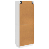 Cabinet Set 2 pcs High Gloss White Engineered Wood 3416785