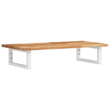 Basin Shelf Wall Mounted Steel and Solid Wood Acacia 3302720