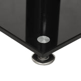 Speaker Stands 2 pcs Black Tempered Glass 3 Pillars Design 51804