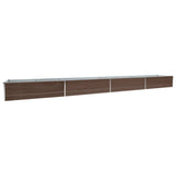 Garden Raised Bed Galvanised Steel 600x80x45 cm Brown 47074