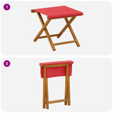 Deck Chair 2 pcs Solid Eucalyptus Wood Red 42024892