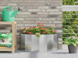 Planter Silver 60 x 30 x 35 cm Galvanised Steel 883701