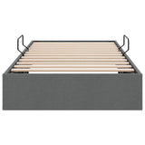 Storage Bed with Mattress Dark Grey 203 x 100 cm Fabric 3370055