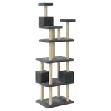 Cat Tree with Sisal Scratching Posts Dark Grey 188 cm 171490