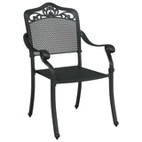 Garden Dining Set 7 pcs Black Aluminium 3334705