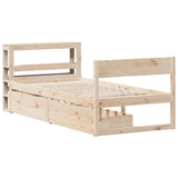 Bed Frame without Mattress 90x190 cm Single Solid Wood Pine 3306402