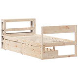 Bed Frame without Mattress 100x200 cm Solid Wood Pine 3306387
