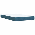 Box Spring Bed with Mattress Blue 120x190 cm Small Double Velvet 3290868