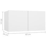 ZNTS 8 Piece TV Cabinet Set White Engineered Wood 3078691