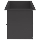 Garden Planter with LED 2 pcs Black 40 x 80 x 40 cm Steel 8008155