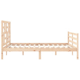 Bed Frame without Mattress King Size Solid Wood 3194901