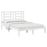 Bed Frame without Mattress White 140x190 cm Solid Wood Pine 3104329