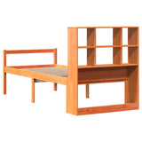 Bookcase Bed without Mattress Wax Brown 75x190 cm Small Single Solid Wood 3322026