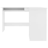 ZNTS L-Shaped Corner Desk White 120x140x75 cm Engineered Wood 800747