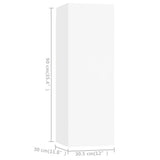 3 Piece TV Cabinet Set White Engineered Wood 3078673