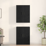 ZNTS Cabinets 2 pcs Black Oak 69,5x34x180 cm Engineered Wood 3333102