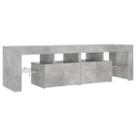 TV Cabinet with LED Lights Concrete Grey 140x36.5x40 cm 804368