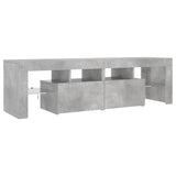 TV Cabinet with LED Lights Concrete Grey 140x36.5x40 cm 804368