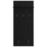 Wall-Mounted Coat Rack with Shelf Black Oak 40 x 10 x 90 cm 874452