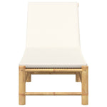 Sun Lounger with Cushions 55x199x30 cm Bamboo 4108226