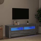 TV Cabinet with LED Lights Grey Sonoma 120x35x40 cm 815685