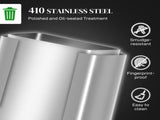 60L Dual Compartment Stainless Steel Bin, with Deodoriser Holders - Silver Tone T3398P343445