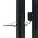 Black Single Door Fence Gate 300x200 cm 141695