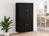 Highboard Black Oak 69.5 x 34 x 180 cm Engineered Wood 3416254