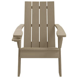 Garden Adirondack Chair Light brown Polypropylene Medium 364175